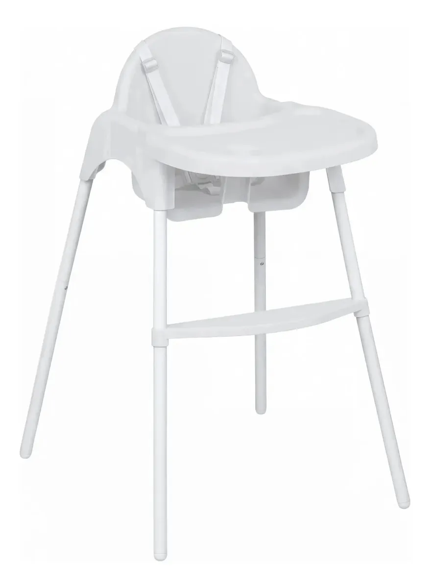 Cadeira De Alimentação Bebê Bibbo 2 Em 1 Styll Baby Portátil Branco