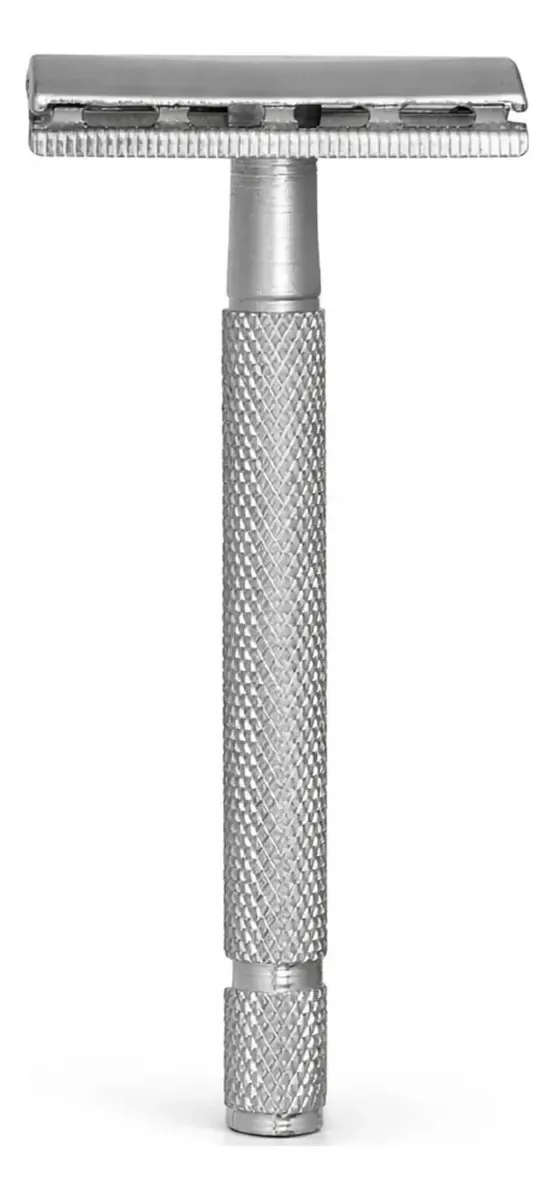 Aparelho De Barbear Barbeador Manual Clássico Navalha Inox Prata