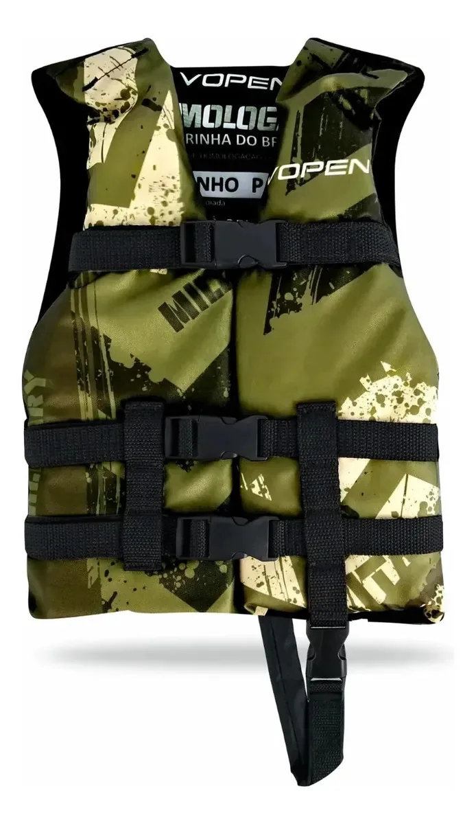 Colete Classe V Salva Vidas Homologado Infantil Nylon Vopen Military P