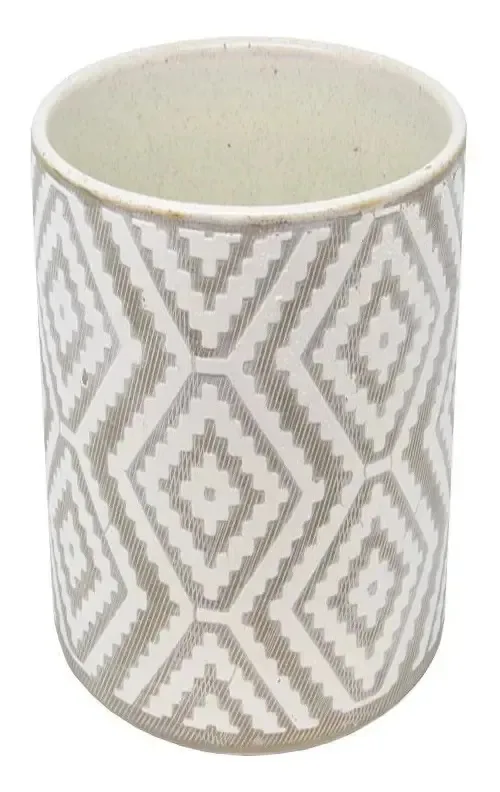 Cachepô Vaso Decorativo Cerâmica Renda
