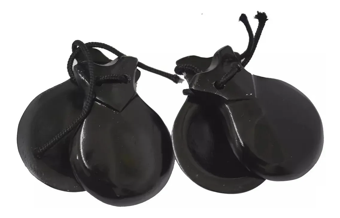 Instrumento Musical Castanholas (preta) De 8cm