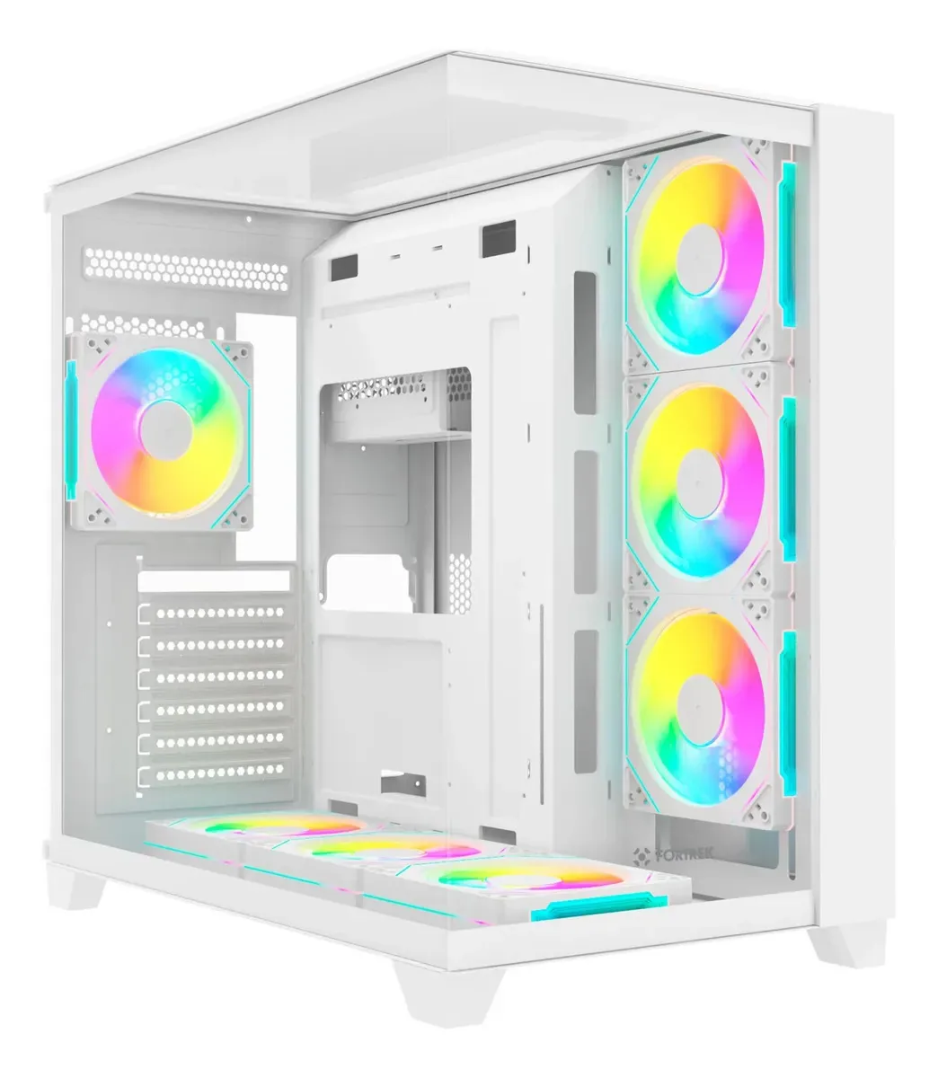 Gabinete Gamer Fortrek Clarity para PC Branco Mid Tower