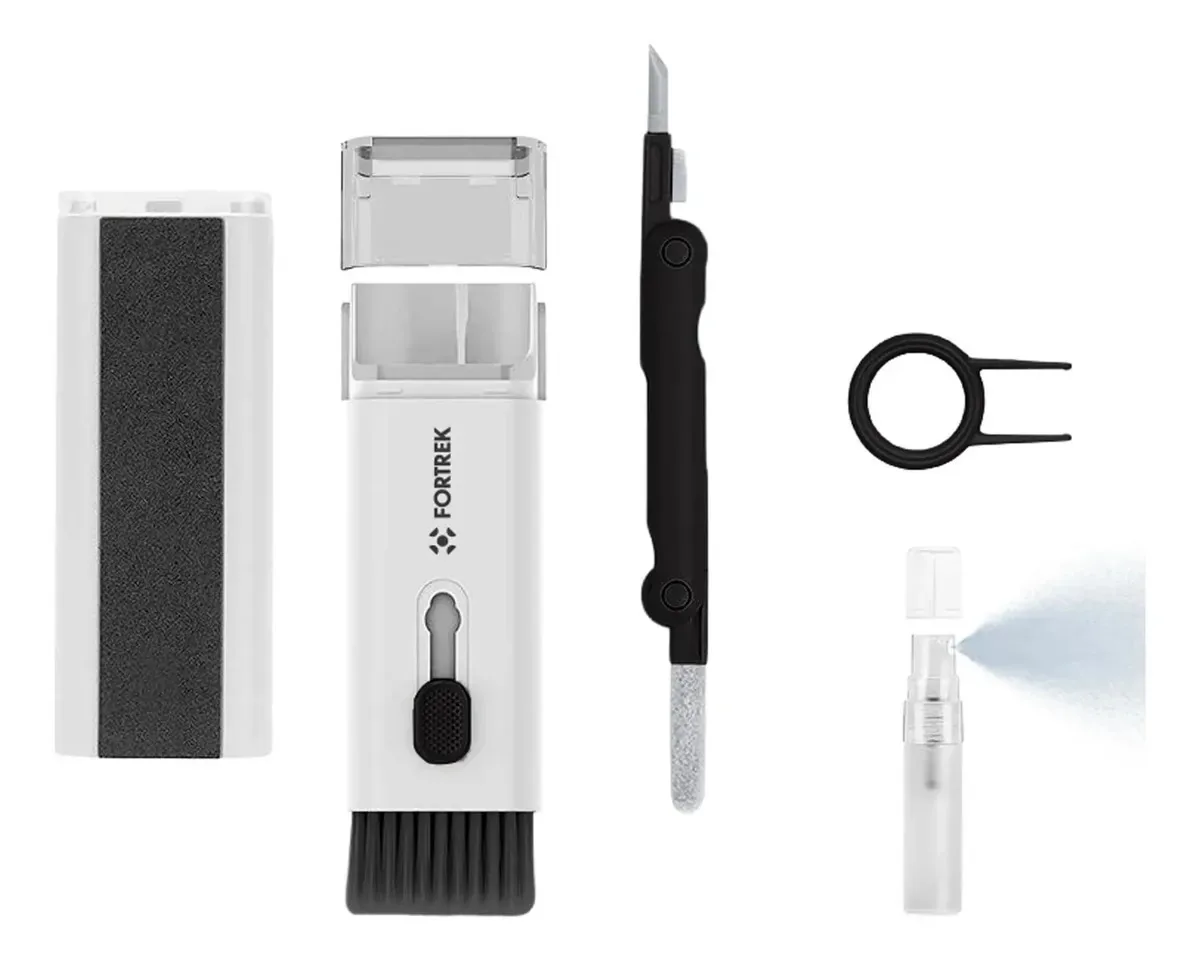 Kit Limpeza 7x1 Fortrek Ec7 - Ideal Para Teclado Fone E Tela
