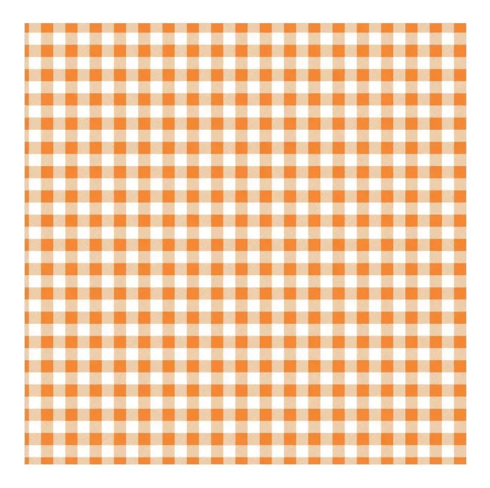 20 Toalhas De Mesa Xadrez Tecido Oxford Festa 1,40x1,40 Cor Laranja