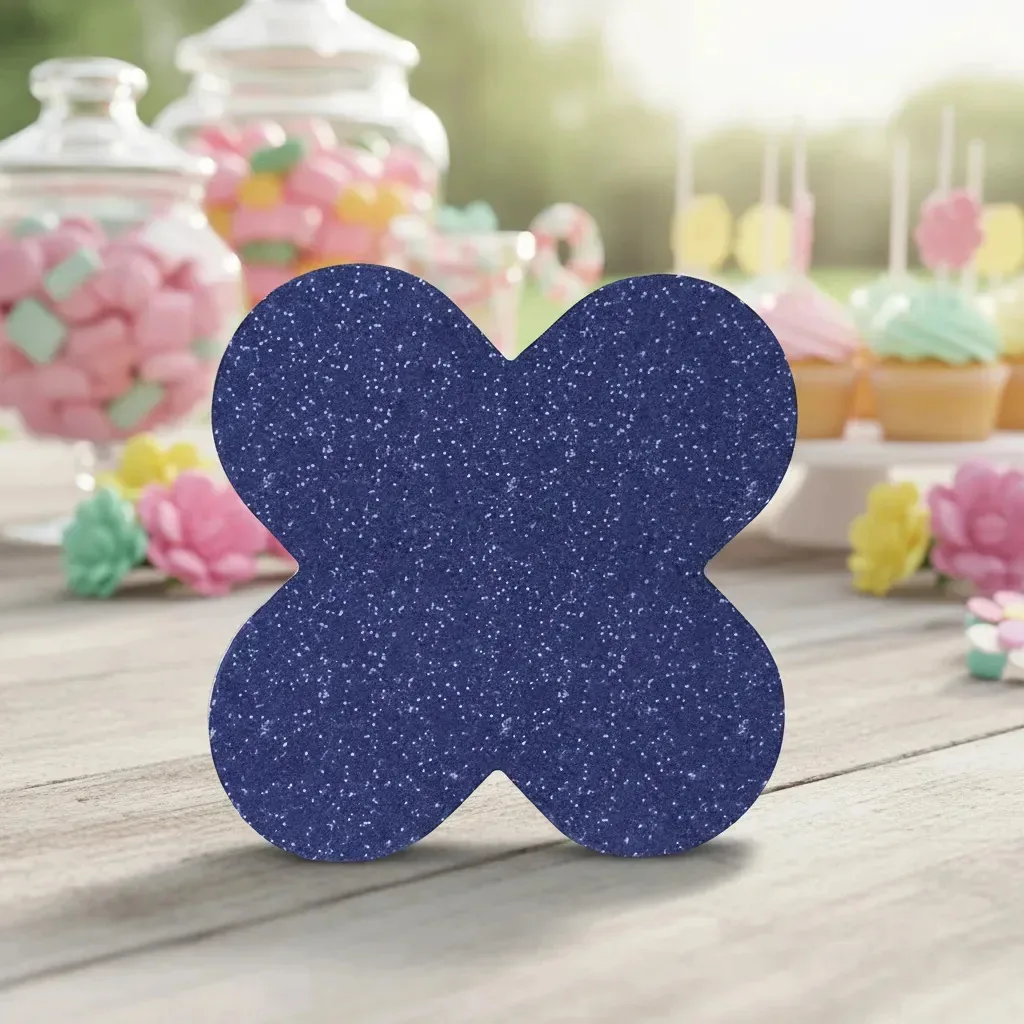 Forma 4 Petalas 50pcs Glitter Azul 10.88 Nc Toys