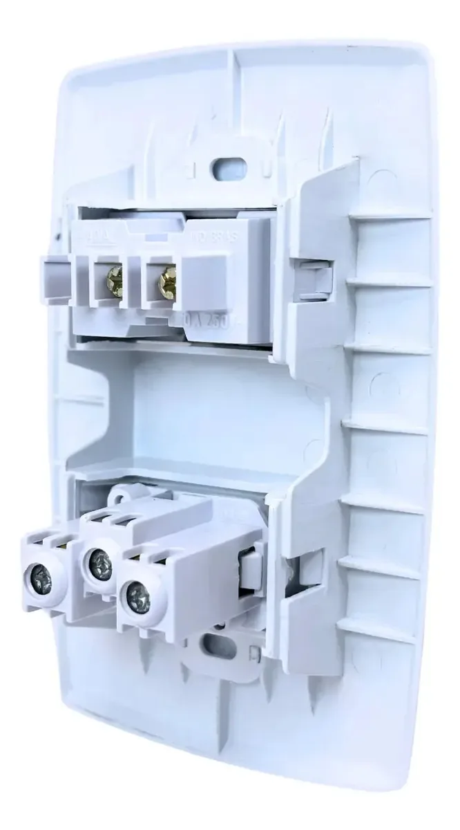 Tomadas E Interruptores 10/20a Linha Mármore Branco Radial 1 Tecla Simples C/ 1 Tomada 10a