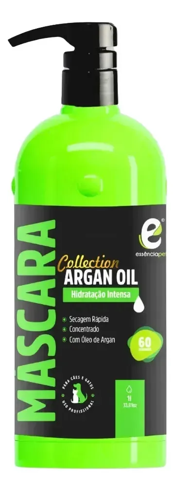 Máscara Hidratação Pet Profissional Pet Shop Essencia Pet 1l Argan