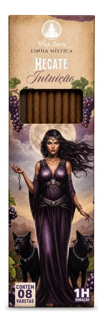 Incensos Linha Mistica Vila Zen 8 Varetas Hecate