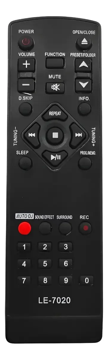 Controle Remoto Le 7020 Para Som
