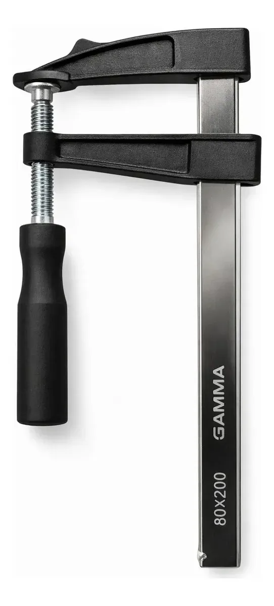 Sargento Manual Tipo F Gamma 80x200 Preto Aço Reforçado