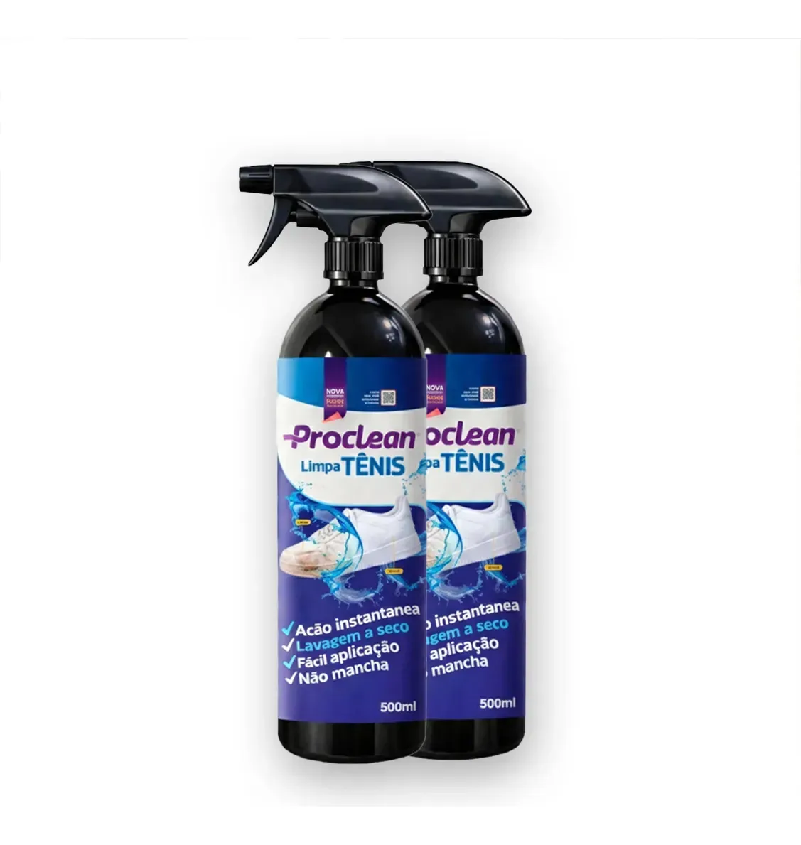 Kit 02un Proclean Limpa Tênis Sem Esforço E Rápida Aplicação