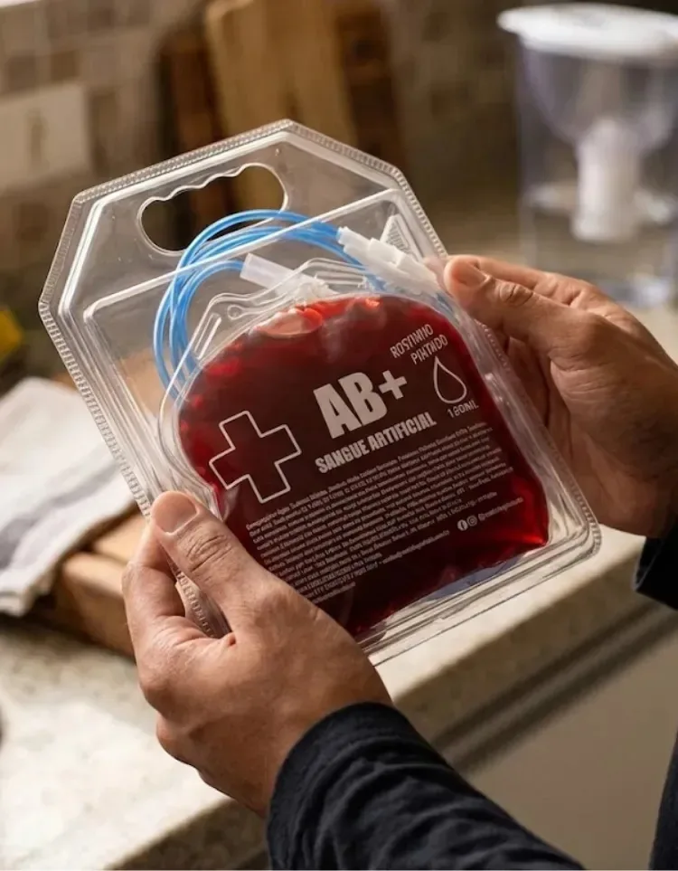 Bolsa De Sangue Artificial 150ml Rostinho Pintado