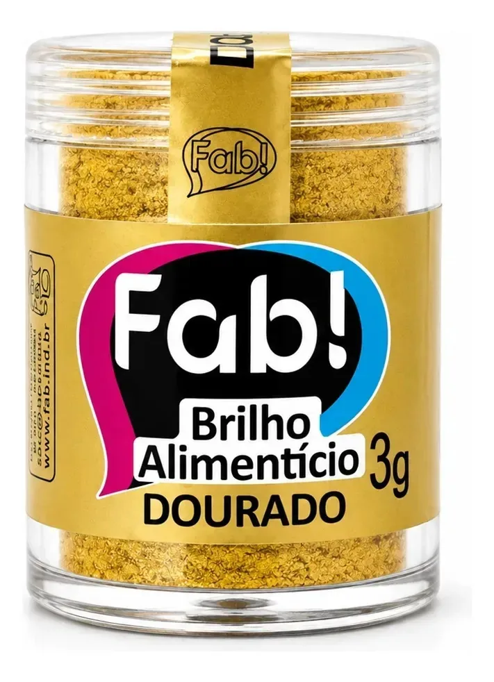 Brilho Alimentício Fab! Amarelo para Confeitaria