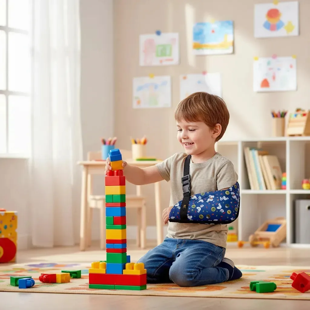 Tipoia Para Braço Infantil Bilateral Azul Tamanho G