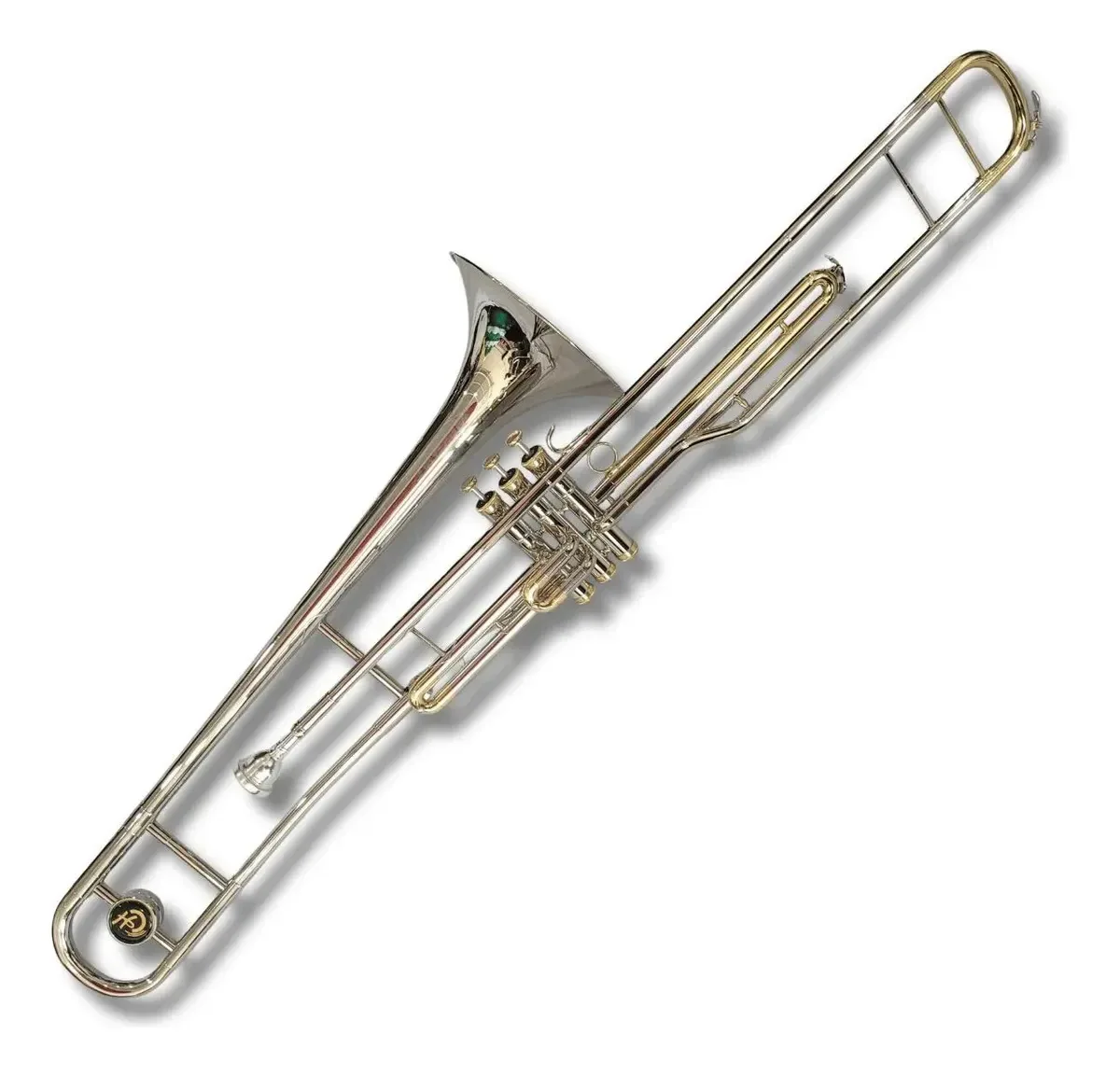 Trombone Longo De Pistos Em Bb Niquelado Harlem Sound