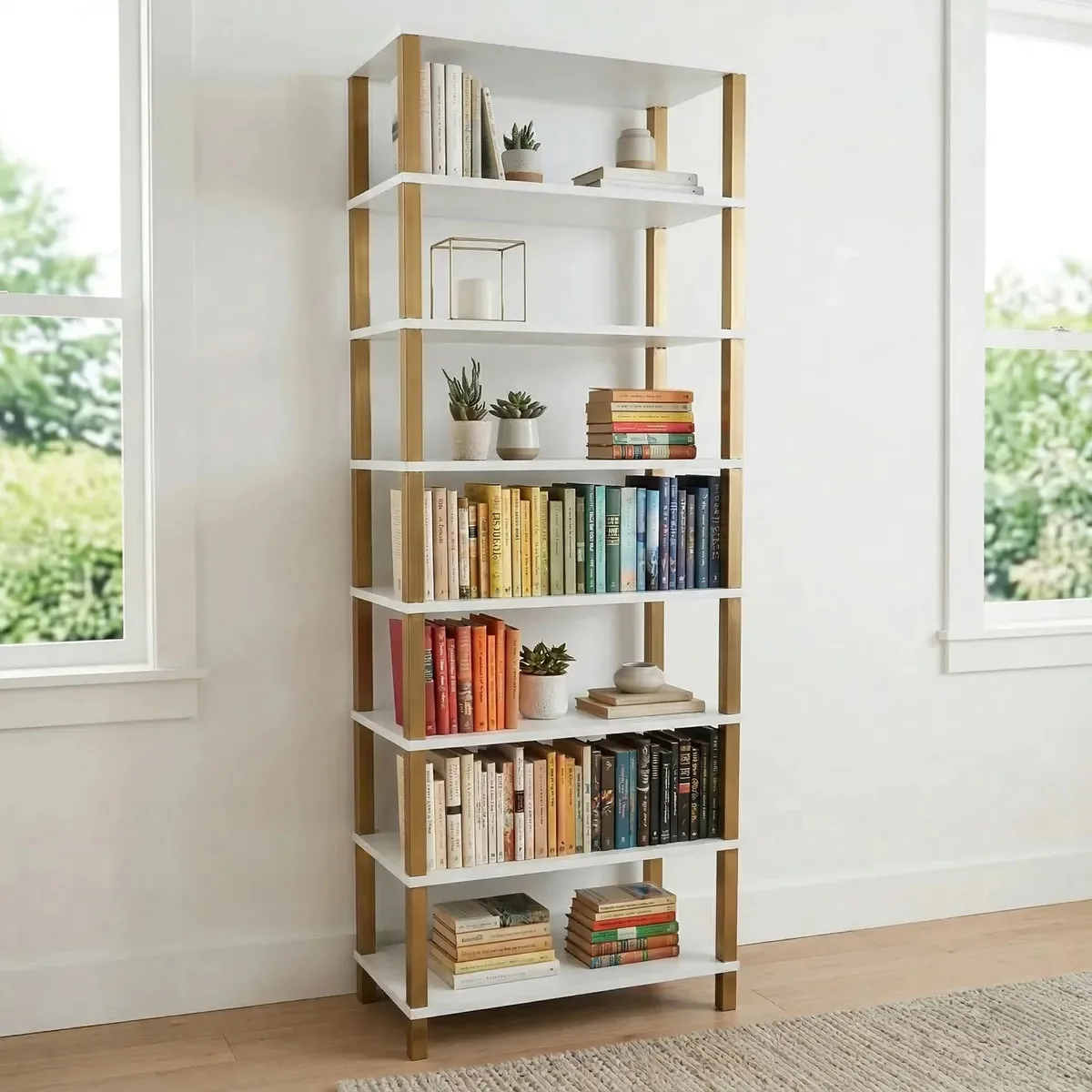 Estante Para Livros Evolukit 7 Prateleiras Madeira Maciça 72x38x195