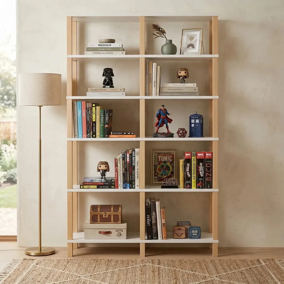 Estante Para Livros Evolukit Em Madeira Maciça 100x26x160
