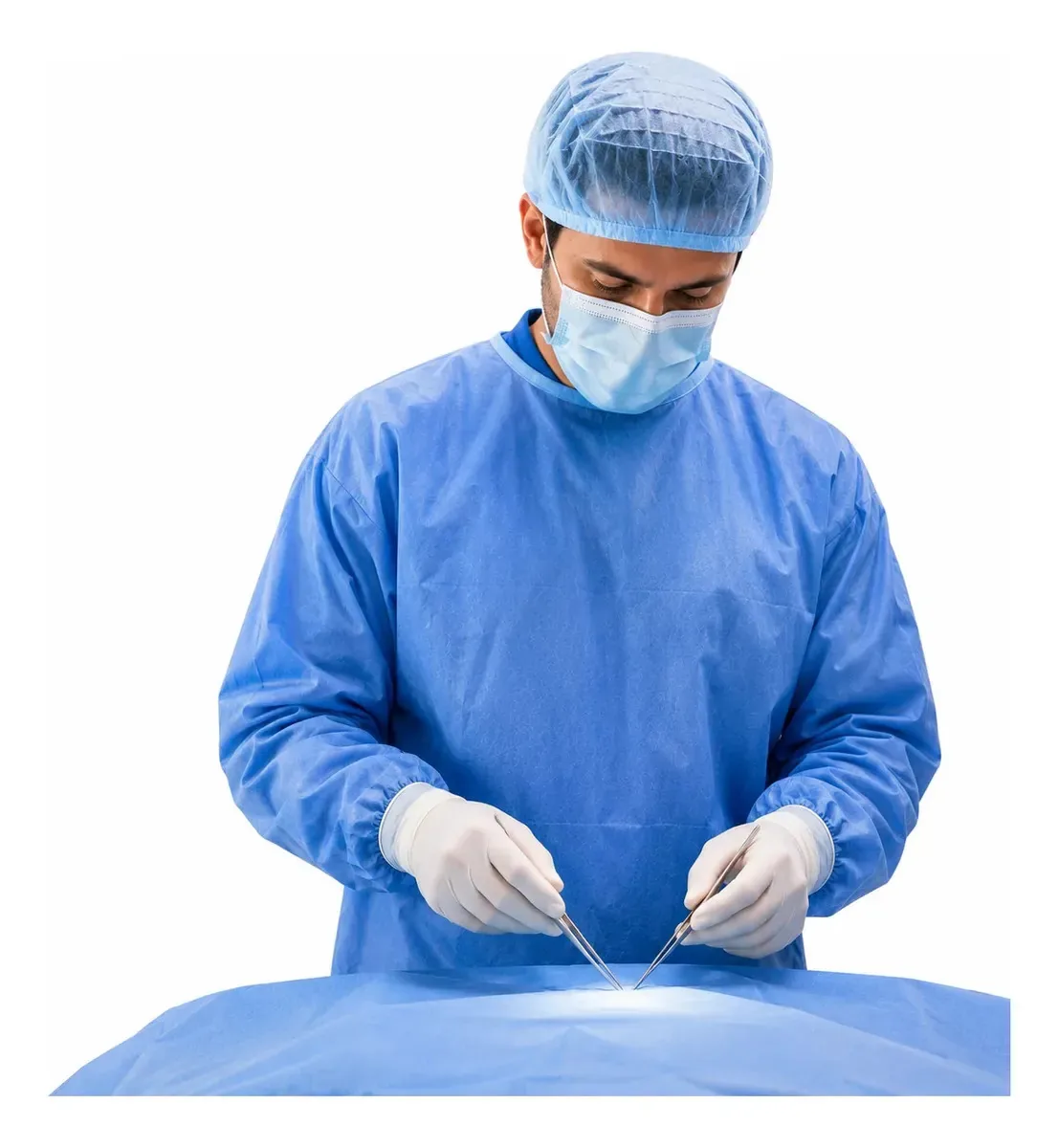 Avental Cirurgico Esteril Azul Medix Anvisa Tamanho G