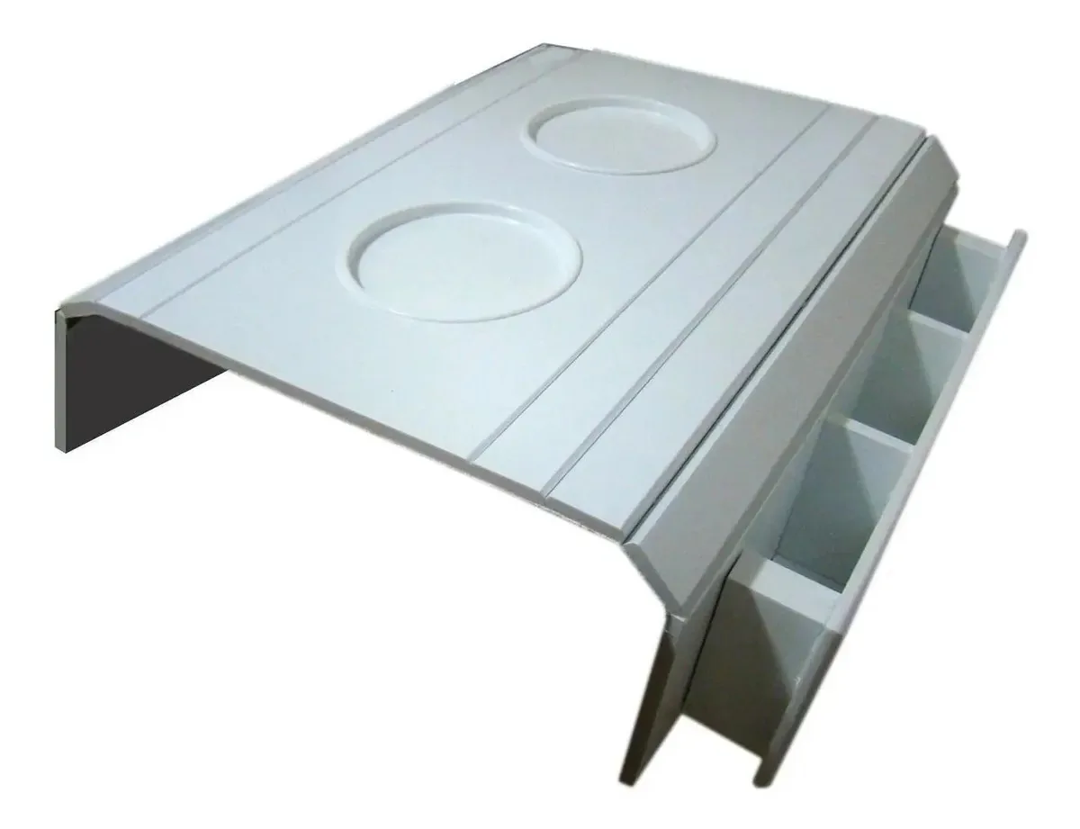 Bandeja Para Braço Sofá Com Suporte Controle E Copo Branco