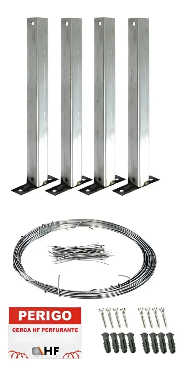 Kit De Instalação Concertina 30 Cm P/ 10 Metros