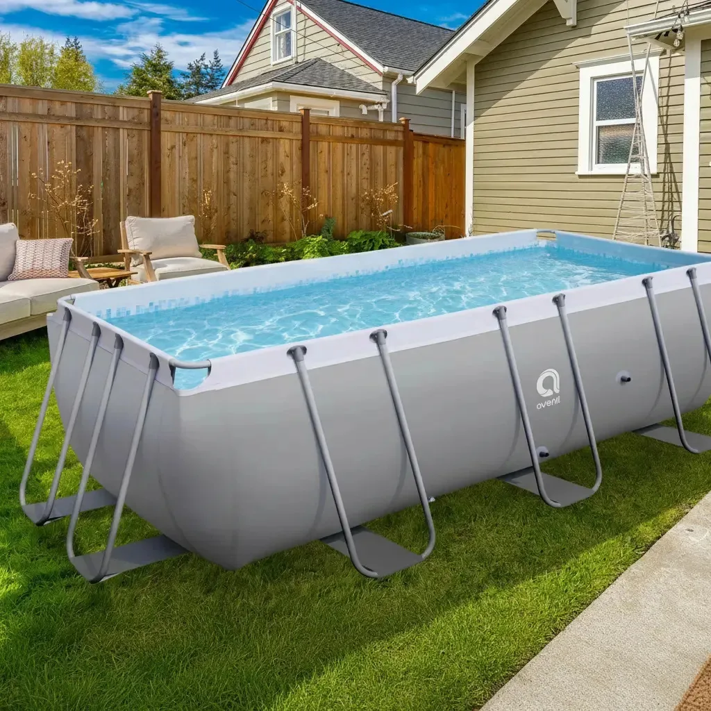 Piscina Jilong Com Bomba 220v - 7800l Cinza