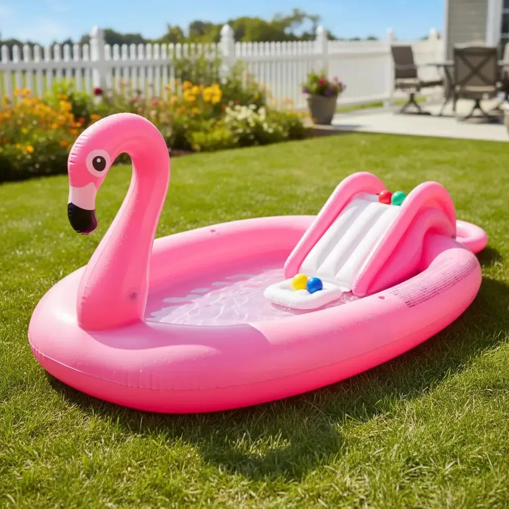 Piscina Inflável Flamingo Jilong 112 Litros Com Chuveirinho