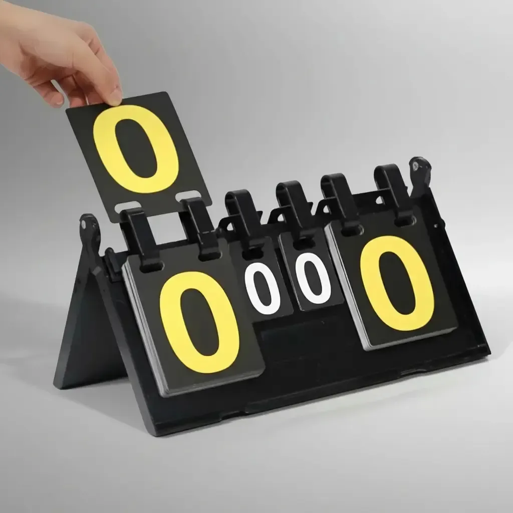 Placar Esportivo Marcador Manual Dobrável Contador De Pontos Preto