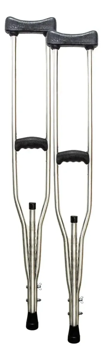 Kit Par De Muleta Axilar 120kg P Preto
