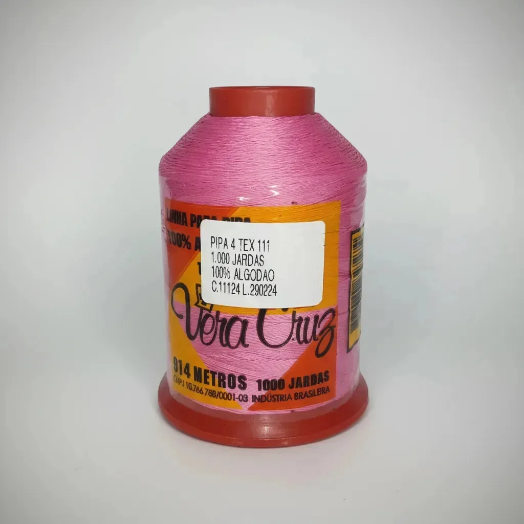 Linha De Pipa Vera Cruz Fio 4 1000 Jardas Rosa