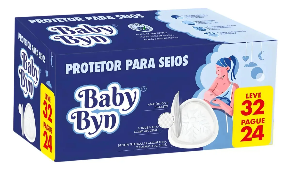 Absorvente Para Seios Baby Byn Lv32pg24 Branco