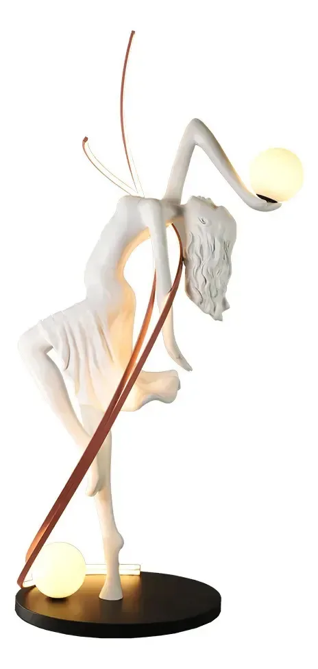 Luminária Chão Skylight Ballerina Led Bivolt Branco/preto