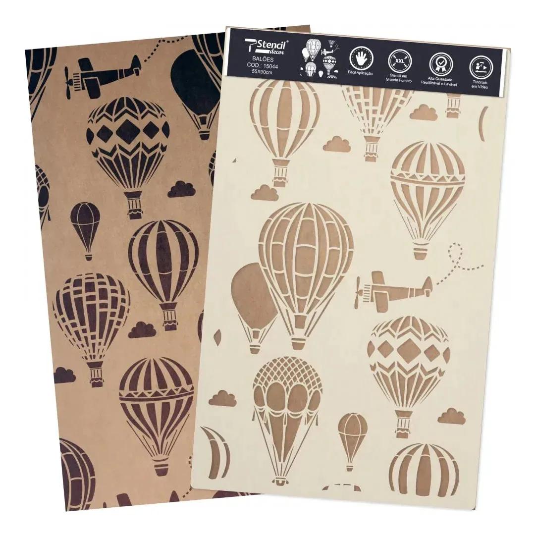 Stencil Decor Infantil Balões (90x55cm)