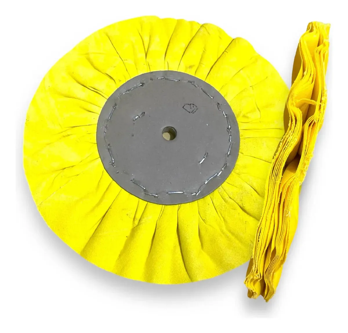 Disco Vent Amarelo 25cm Polimento Brilho Inox Baús Rodas Amarelo