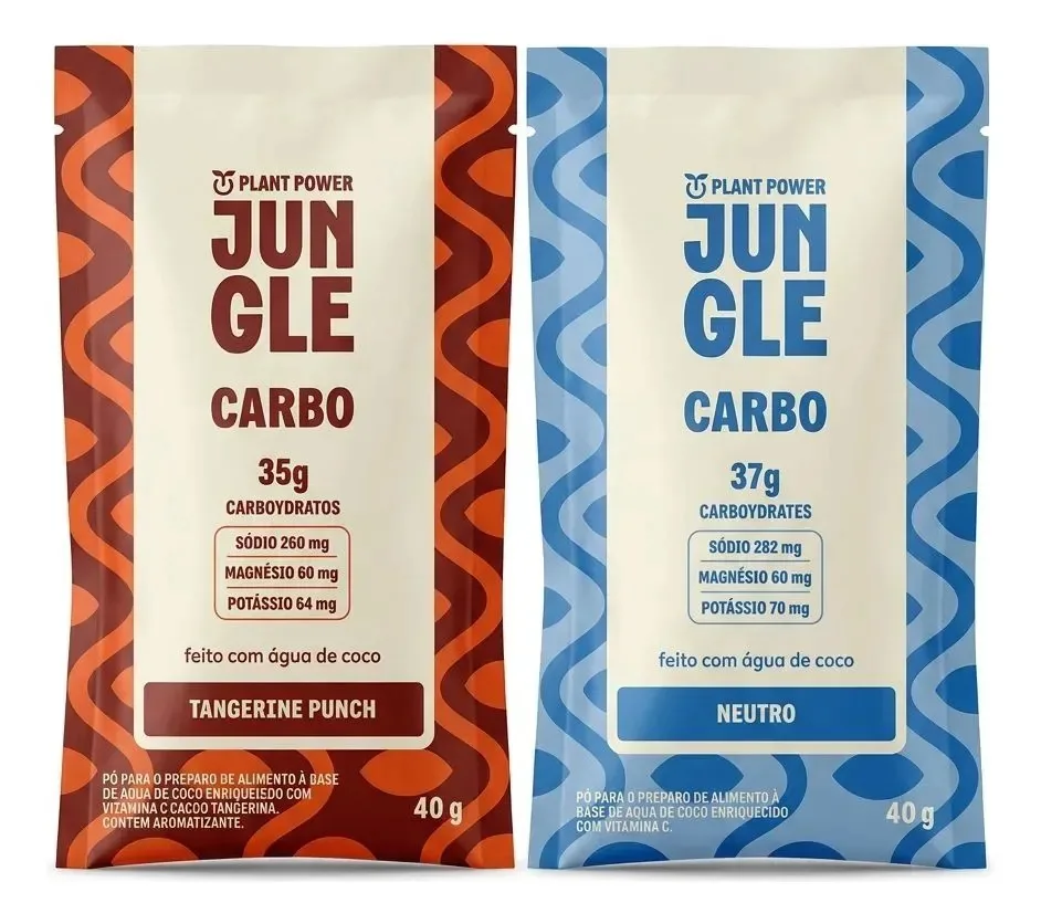 Kit 2 Jungle Carbo Sachê Tangerina E Neutro| Energia Rápida