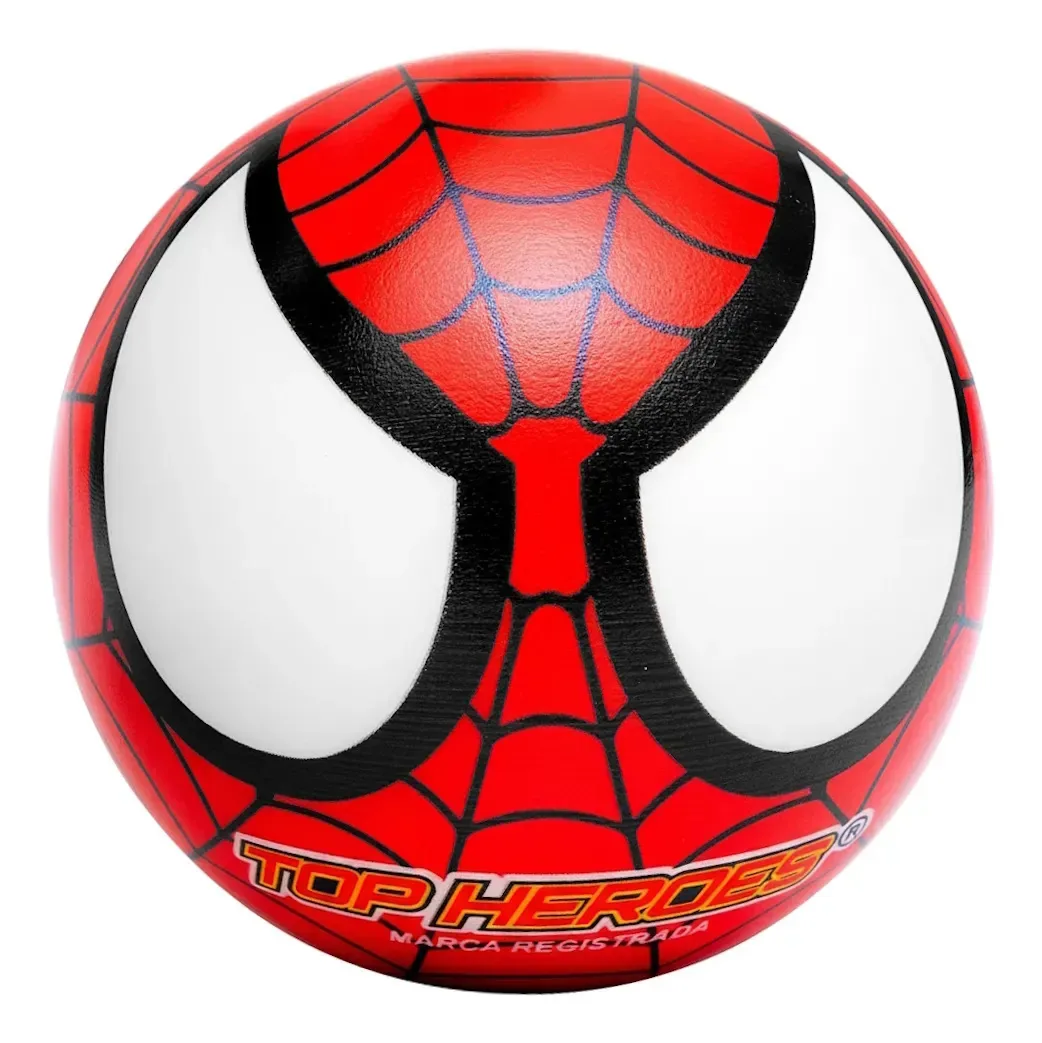 Bola De Vinil Spider Aranha Top Hero Dente De Leite Infantil Vermelho E Preto Spider-man