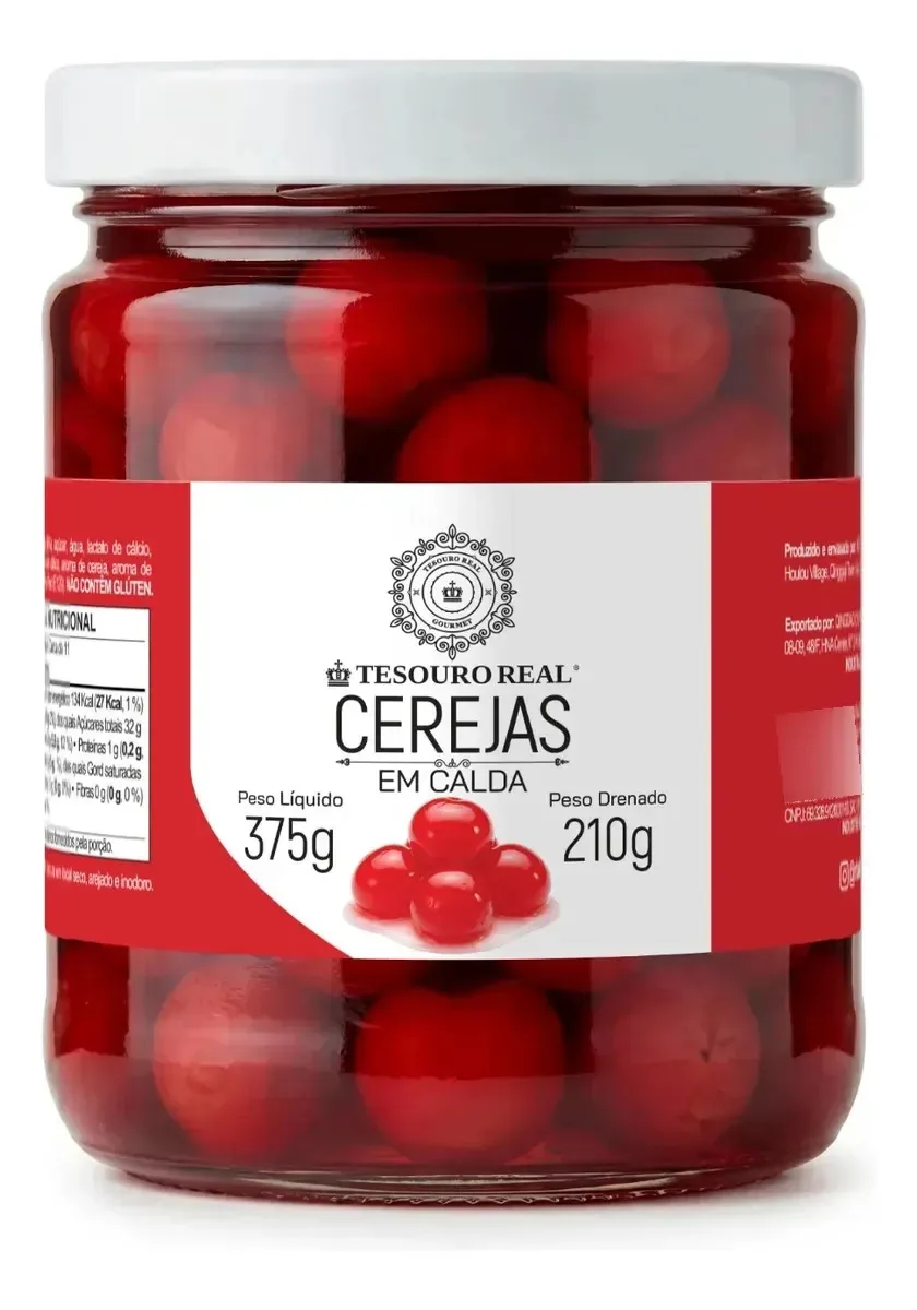 Cereja Em Calda Tesouro Real 375g