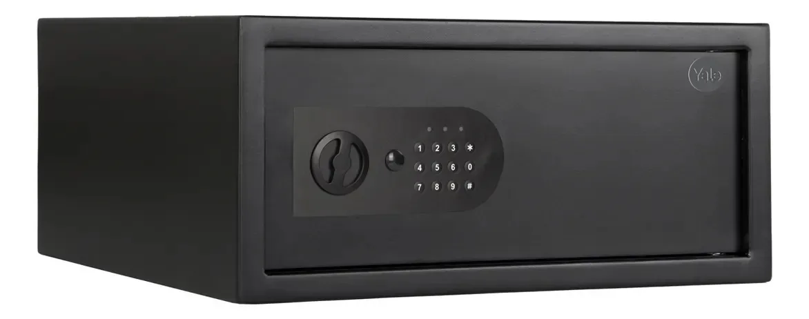 Cofre Digital Yale Essential Laptop Grande Com Senha E Chave Preto