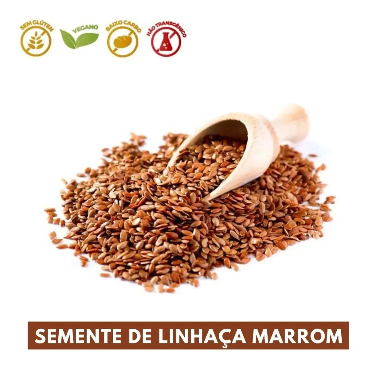 Semente De Linhaça Marrom Embalagem 1kg
