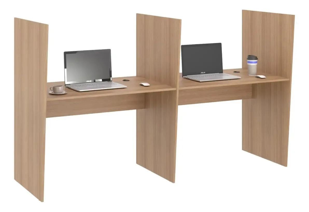 Baia Atendendimento Escritório Call Center 2 Lugares 205cm Cor MONTANA 12