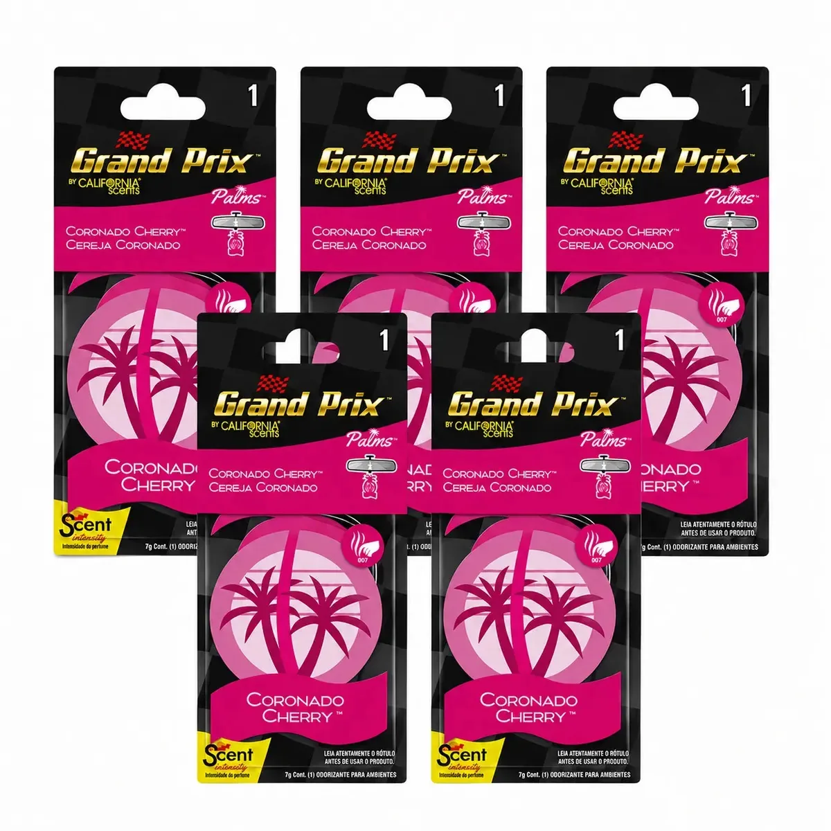 05 Aromatizantes Automotivo Grand Prix Palms Cereja California Scents Cheirinho Carro