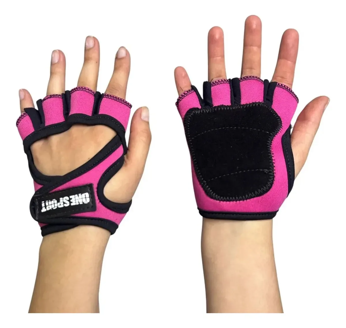 Luva Fitness Academia Modelo Masculino E Feminino Musculação Cor Rosa Tamanho Gg