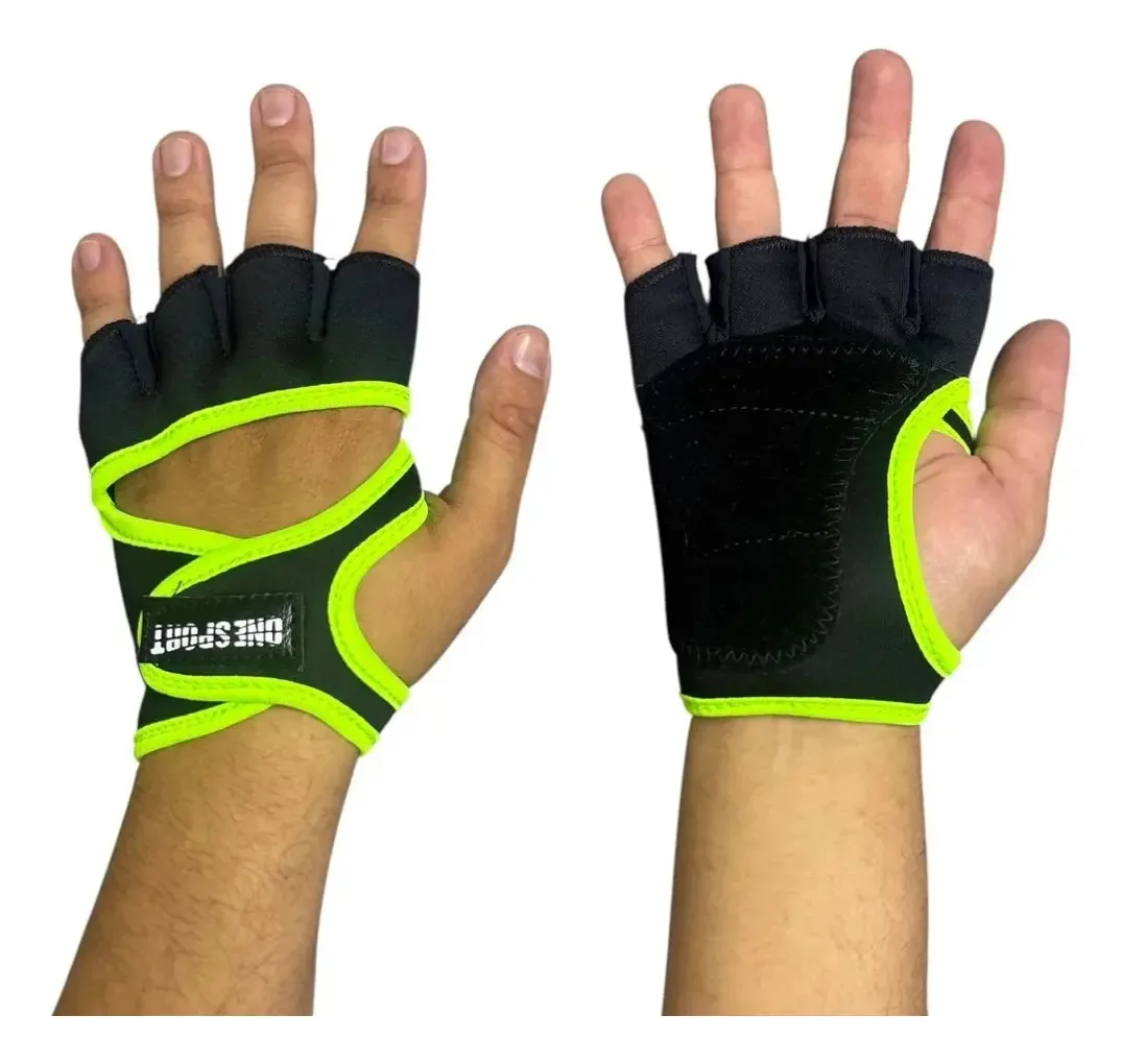 Luva Fitness Academia Modelo Masculino E Feminino Musculação Cor Verde Tamanho G