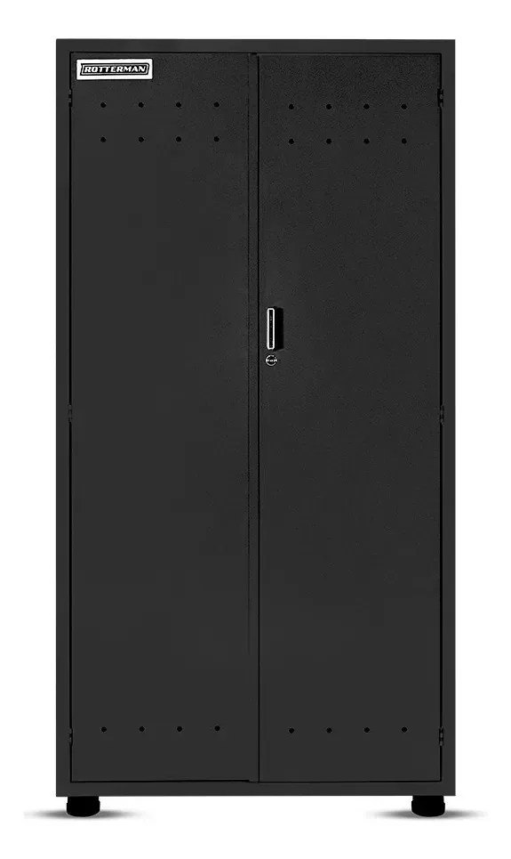 Armário Para Ferramentas 4 Prateleiras E 2 Portas Preto Preto