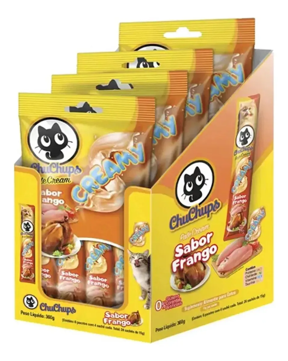 Petisco Display Chuchups Frango 10x4x15g