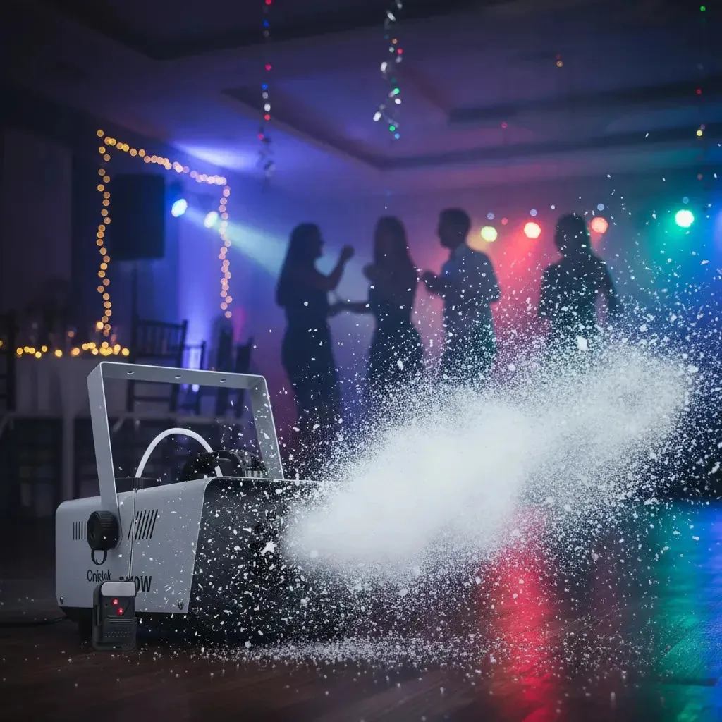 Maquina De Fumaça Neve 1000w 110v Profissional Festa Efeitos Cinza