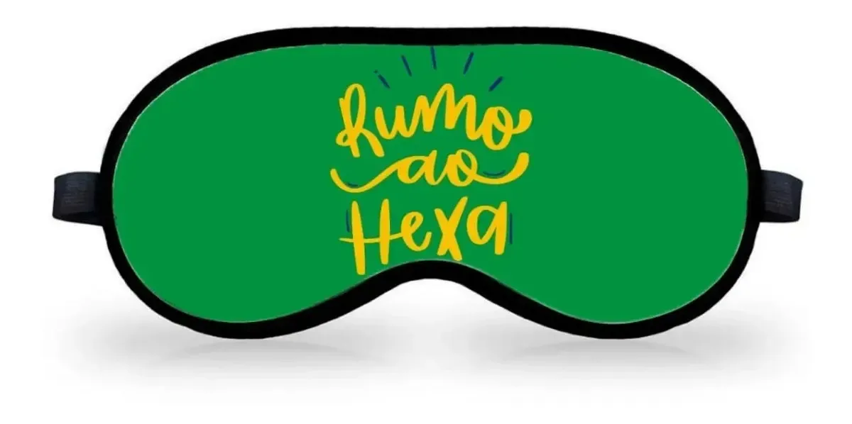 Máscara Para Dormir Tapa Olhos Rumo Ao Hexa Brasil Verde