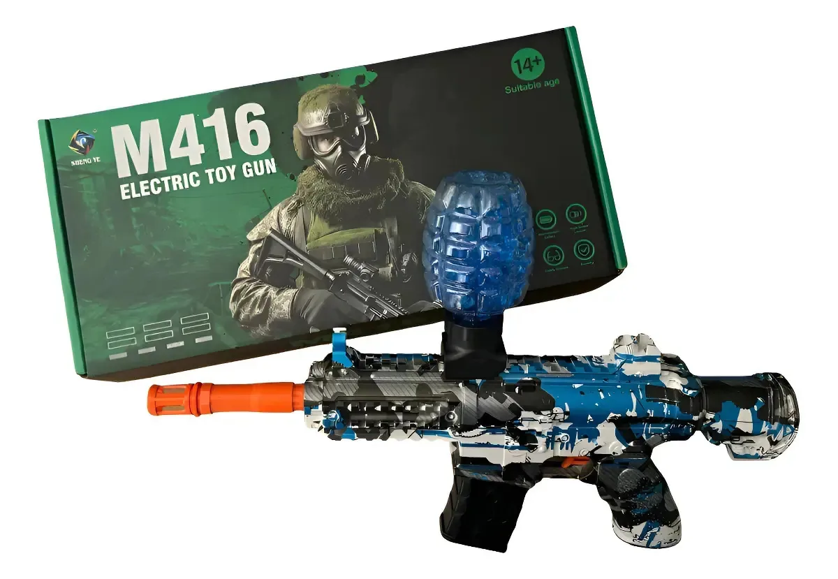 Brinquedo Arma M416 De Bolinhas De Gel Automático