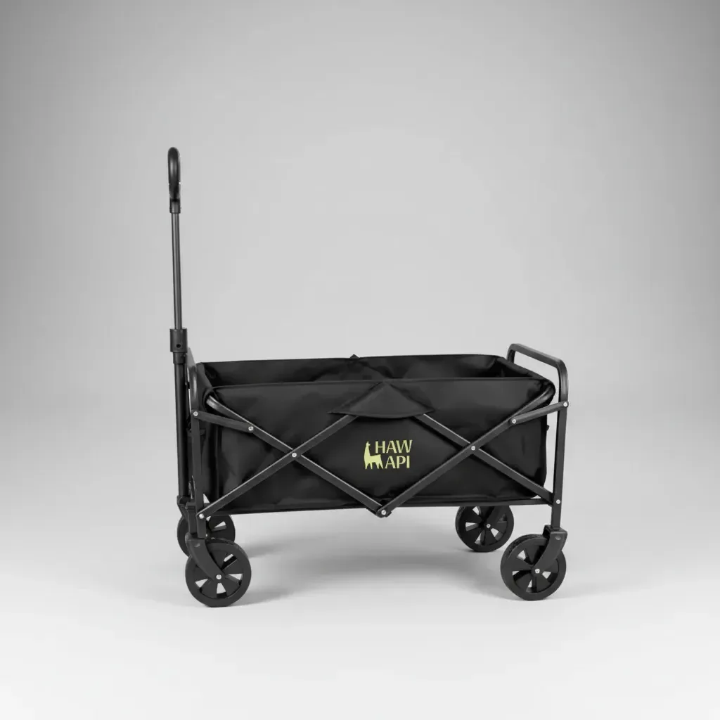 Carrinho Dobrável Rodas 5 - Hawapi Preto