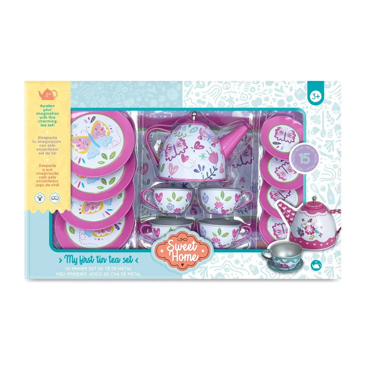 Meu Conjunto de Chá Borboleta Rosa - Yestoys - Yes+