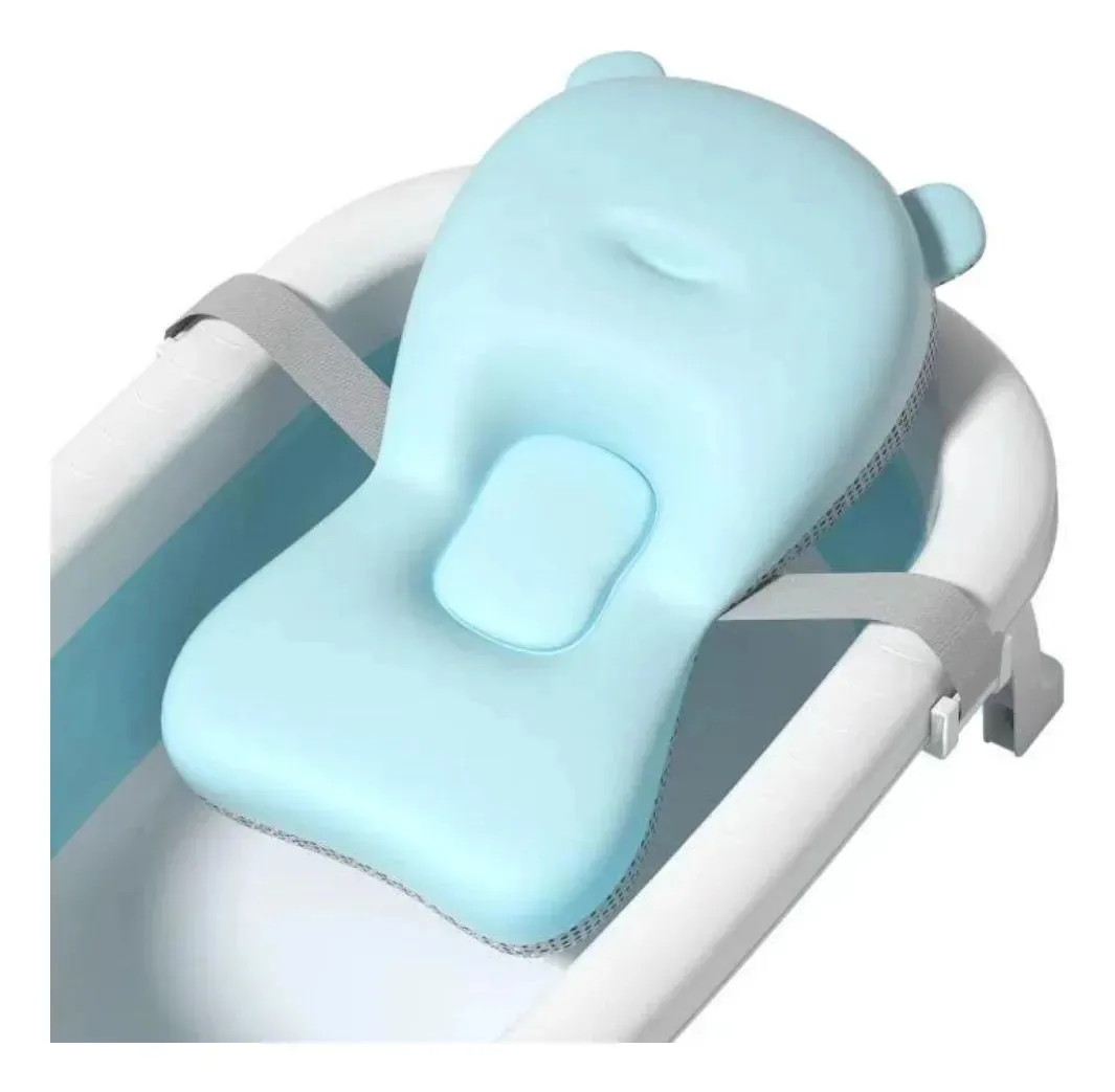 Almofada Oris Para Banho Azul Lisa